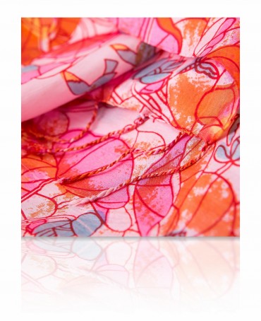 Палантин Женский S40-LOTUS.GARDEN/RED